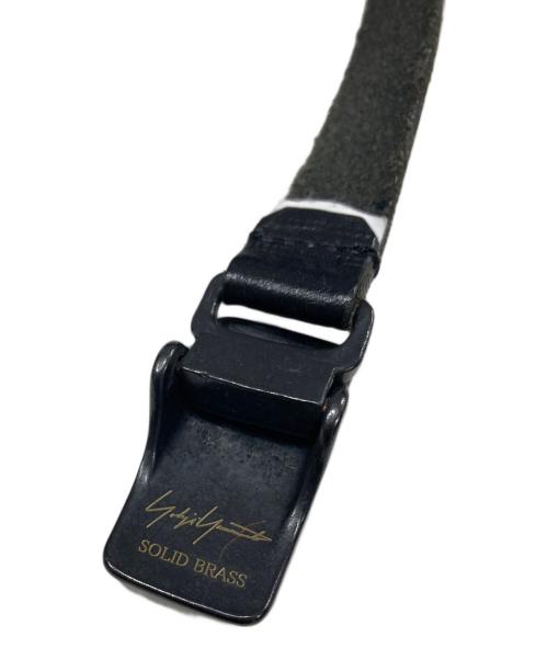 YOHJI YAMAMOTO（ヨウジヤマモト）YOHJI YAMAMOTO (ヨウジヤマモト) レザーベルト ブラックの古着・服飾アイテム