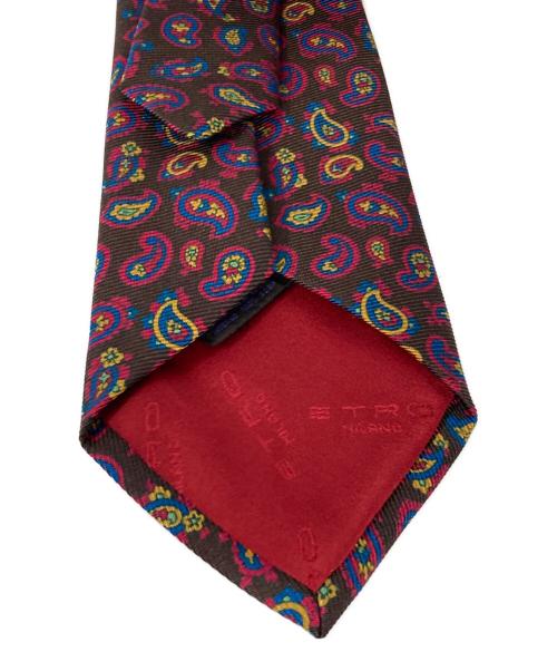 ETRO（エトロ）ETRO (エトロ) ペイズリー柄ネクタイ ブラウン サイズ:表記無しの古着・服飾アイテム