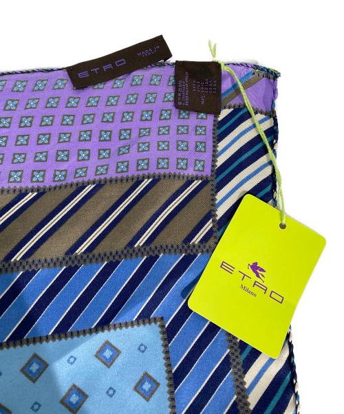 ETRO（エトロ）ETRO (エトロ) スクエアスカーフ ブルーの古着・服飾アイテム
