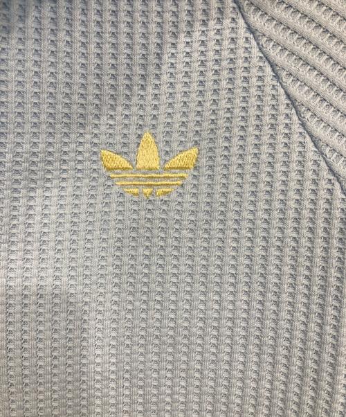 adidas（アディダス）adidas (アディダス) ワッフル ニット ポロシャツ ブルー サイズ:Lの古着・服飾アイテム