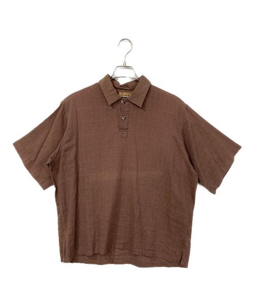 Patagonia（パタゴニア）Patagonia (パタゴニア) ハーフボタン半袖シャツ ブラウン サイズ:Mの古着・服飾アイテム