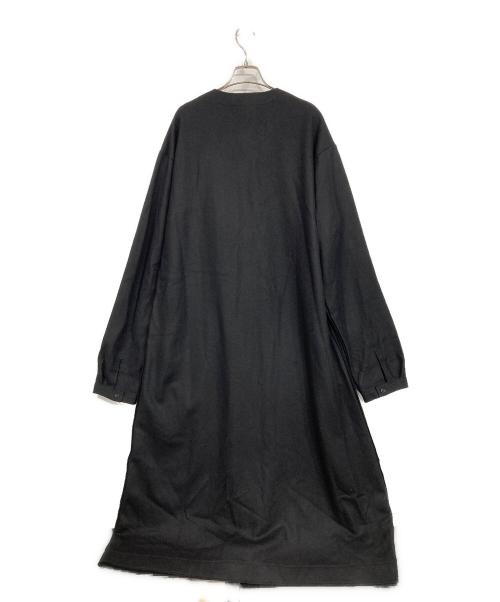 Yohji Yamamoto pour homme（ヨウジヤマモト プールオム）Yohji Yamamoto pour homme (ヨウジヤマモト プールオム) ノーカラーシャツコート ブラック サイズ:3の古着・服飾アイテム