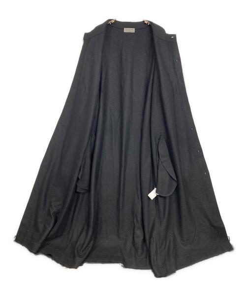 Yohji Yamamoto pour homme（ヨウジヤマモト プールオム）Yohji Yamamoto pour homme (ヨウジヤマモト プールオム) ノーカラーシャツコート ブラック サイズ:3の古着・服飾アイテム