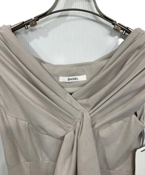 Snidel（スナイデル）Snidel (スナイデル) リボンモチーフドレス ベージュ サイズ:Mの古着・服飾アイテム