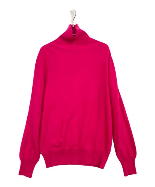 LOUIS VUITTON（ルイ ヴィトン）LOUIS VUITTON (ルイ ヴィトン) チェーンカシミヤハイネックニット ピンク サイズ:Sの古着・服飾アイテム