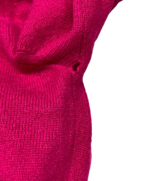 LOUIS VUITTON（ルイ ヴィトン）LOUIS VUITTON (ルイ ヴィトン) チェーンカシミヤハイネックニット ピンク サイズ:Sの古着・服飾アイテム