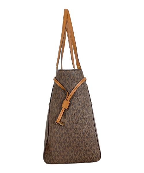 MICHAEL KORS（マイケル・コース）MICHAEL KORS (マイケル・コース) ボイジャーミディアムロゴトートバッグ ブラウンの古着・服飾アイテム