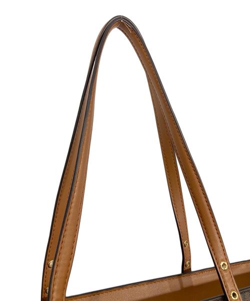 MICHAEL KORS（マイケル・コース）MICHAEL KORS (マイケル・コース) ボイジャーミディアムロゴトートバッグ ブラウンの古着・服飾アイテム