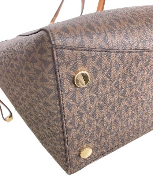 MICHAEL KORS（マイケル・コース）MICHAEL KORS (マイケル・コース) ボイジャーミディアムロゴトートバッグ ブラウンの古着・服飾アイテム