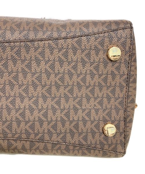 MICHAEL KORS（マイケル・コース）MICHAEL KORS (マイケル・コース) ボイジャーミディアムロゴトートバッグ ブラウンの古着・服飾アイテム