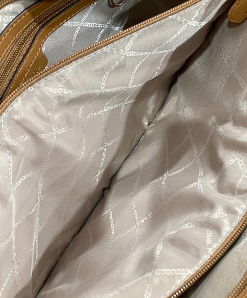 MICHAEL KORS（マイケル・コース）MICHAEL KORS (マイケル・コース) ボイジャーミディアムロゴトートバッグ ブラウンの古着・服飾アイテム