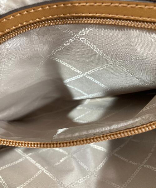 MICHAEL KORS（マイケル・コース）MICHAEL KORS (マイケル・コース) ボイジャーミディアムロゴトートバッグ ブラウンの古着・服飾アイテム