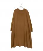 BEARDSLEYビアズリー）の古着「袖ニットテントワンピース」｜ブラウン