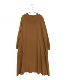 BEARDSLEY（ビアズリー）の古着「袖ニットテントワンピース」｜ブラウン
