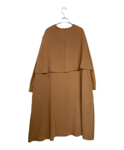 BEARDSLEY（ビアズリー）BEARDSLEY (ビアズリー) 袖ニットテントワンピース ブラウン サイズ:Fの古着・服飾アイテム