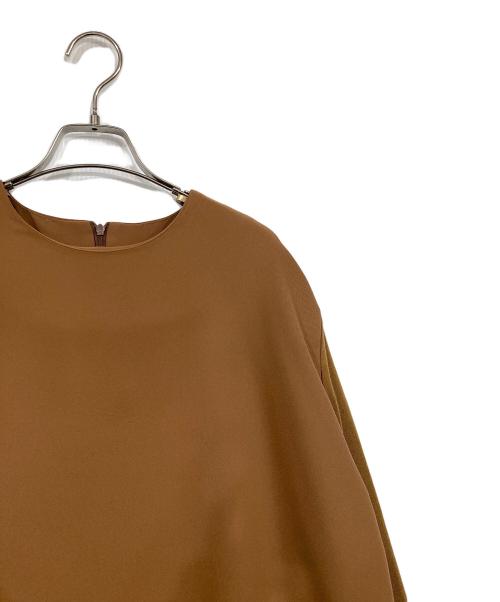 BEARDSLEY（ビアズリー）BEARDSLEY (ビアズリー) 袖ニットテントワンピース ブラウン サイズ:Fの古着・服飾アイテム