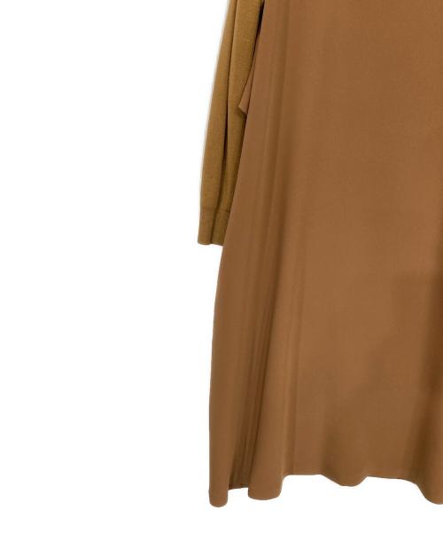 BEARDSLEY（ビアズリー）BEARDSLEY (ビアズリー) 袖ニットテントワンピース ブラウン サイズ:Fの古着・服飾アイテム