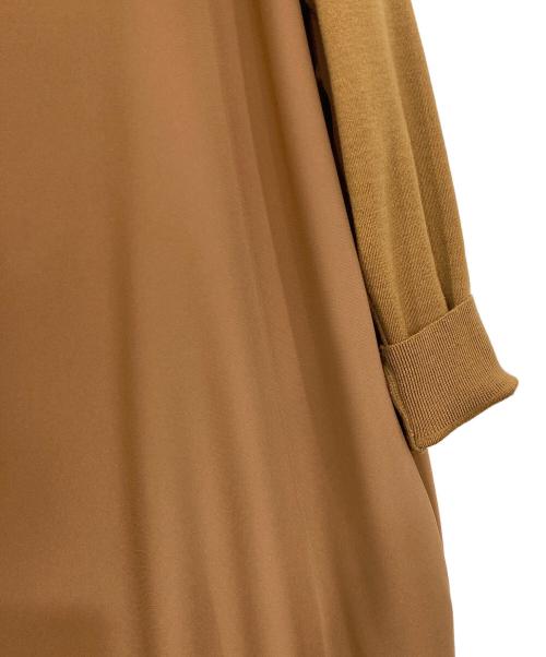 BEARDSLEY（ビアズリー）BEARDSLEY (ビアズリー) 袖ニットテントワンピース ブラウン サイズ:Fの古着・服飾アイテム