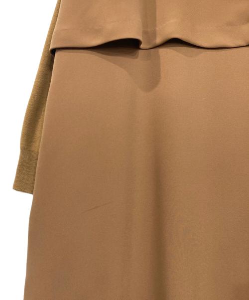 BEARDSLEY（ビアズリー）BEARDSLEY (ビアズリー) 袖ニットテントワンピース ブラウン サイズ:Fの古着・服飾アイテム