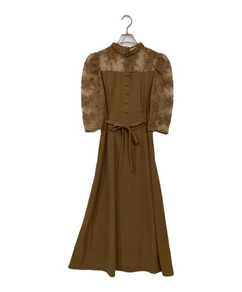 Le Jardiner（ル・ジャルディニエ）Le Jardiner (ル・ジャルディニエ) ドレスワンピース ブラウン サイズ:Mの古着・服飾アイテム