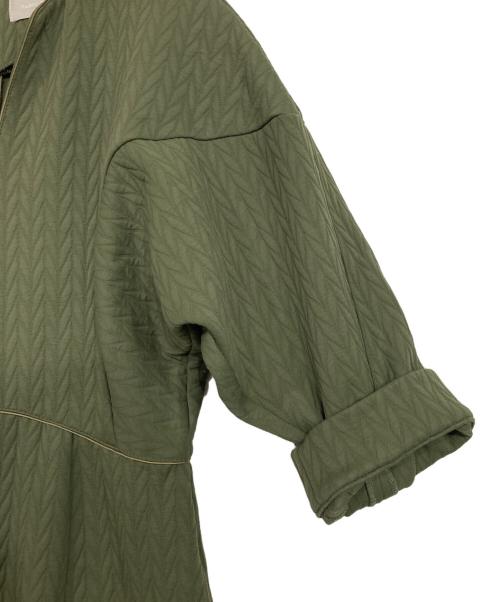 Audrey and John Wad（オードリーアンドジョンワッド）AUDREY AND JOHN WAD (オードリーアンドジョンワッド) ジャガードキーネックロングワンピース オリーブ サイズ:FREEの古着・服飾アイテム