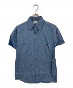 beltexベルテクス）の古着「襟芯半袖シャンブレーシャツ」｜ブルー