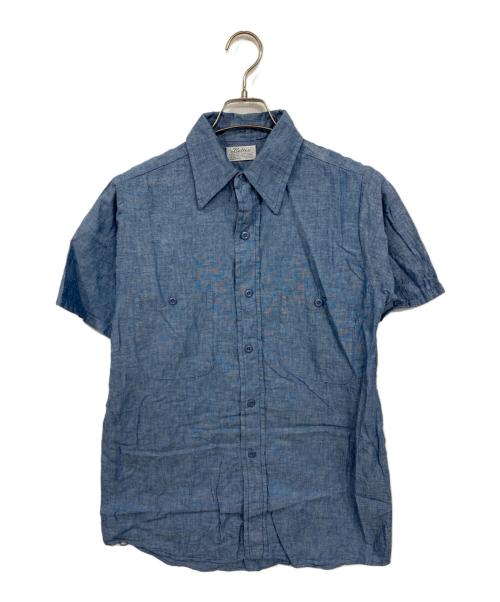 beltex（ベルテクス）beltex (ベルテクス) 襟芯半袖シャンブレーシャツ ブルー サイズ:Sの古着・服飾アイテム