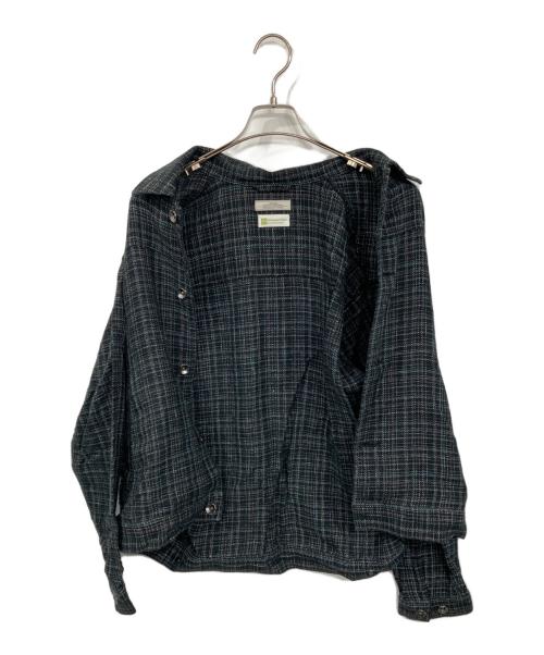 JOURNAL STANDARD relume（ジャーナルスタンダード レリューム）JOURNAL STANDARD relume (ジャーナルスタンダード レリューム) リネン混ジャケット ブラック×ブルー サイズ:Freeの古着・服飾アイテム