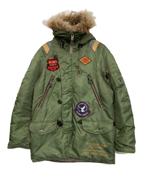AVIREX（アヴィレックス）AVIREX (アヴィレックス) N-3B WAPPEN MODIFIED カーキ サイズ:SIZE XLの古着・服飾アイテム