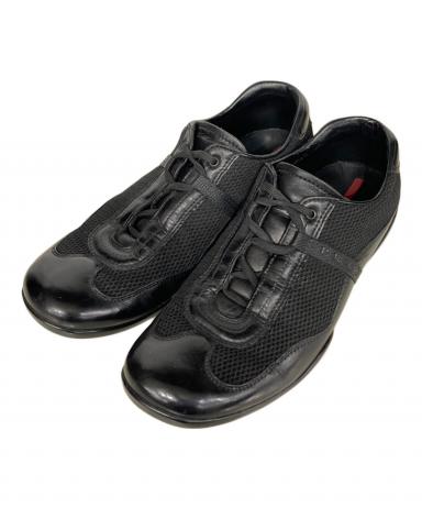 【中古】PRADA メッシュタイプ 革シューズ 27cm 黒 3044003293110193_01_5449w.jpeg