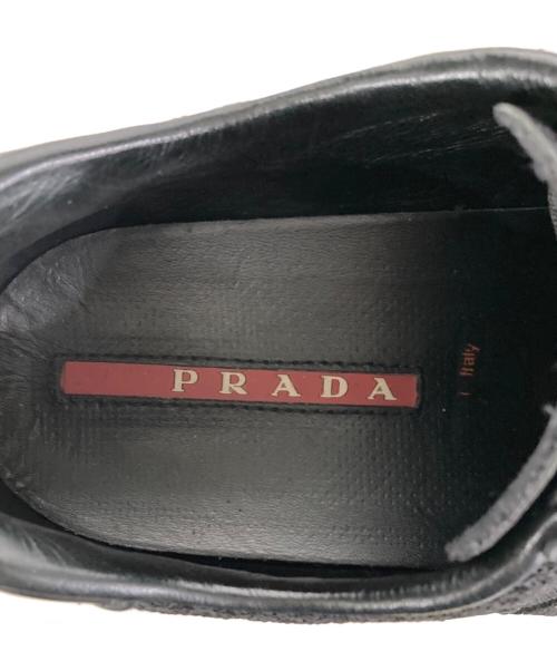 PRADA SPORTS（プラダスポーツ）PRADA SPORTS (プラダスポーツ) メッシュレザースニーカー ブラック サイズ:6の古着・服飾アイテム