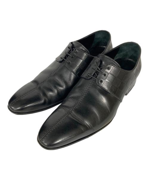 LOUIS VUITTON（ルイ ヴィトン）LOUIS VUITTON (ルイ ヴィトン) ダミエレザーシューズ/レースアップシューズ ブラック サイズ:6の古着・服飾アイテム