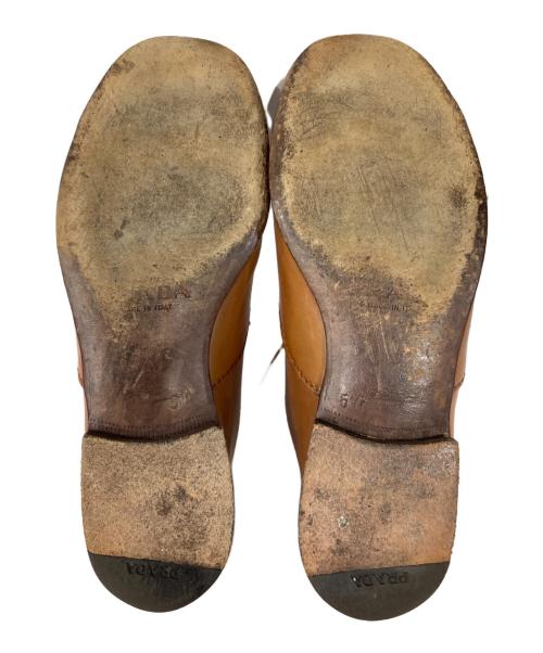 PRADA（プラダ）PRADA (プラダ) レースアップシューズ ブラウン サイズ:５ 1/2の古着・服飾アイテム