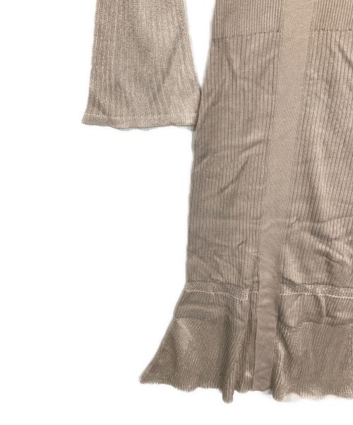 Snidel（スナイデル）Snidel (スナイデル) シアーブロッキングワンショルワンピース ベージュ サイズ:ONE SIZEの古着・服飾アイテム