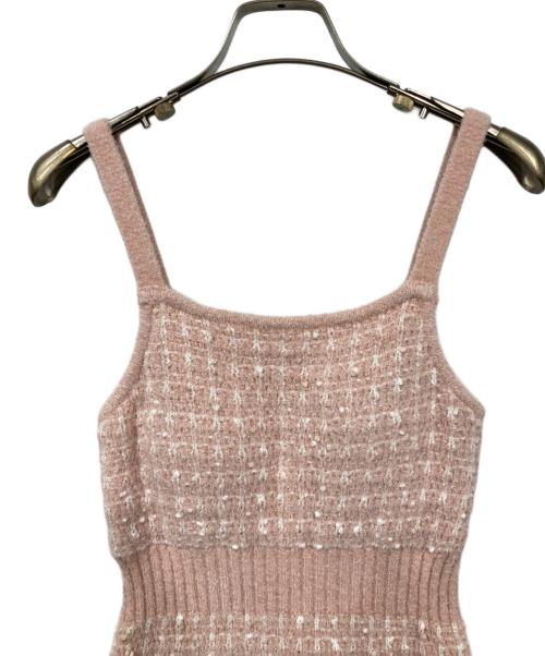 SNIDEL HOME（スナイデルホーム）SNIDEL HOME (スナイデルホーム) ツイードワンピース ピンク サイズ:Fの古着・服飾アイテム