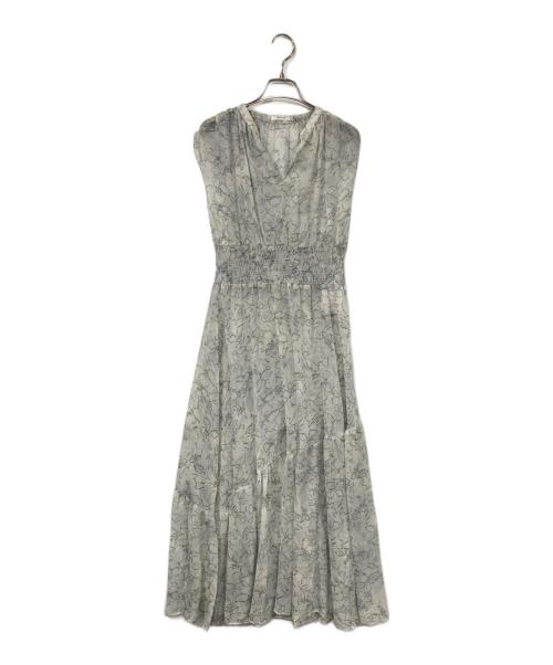 FRAY ID（フレイ アイディー）FRAY ID (フレイ アイディー) ラインアートシャーリングワンピ グレー サイズ:1の古着・服飾アイテム