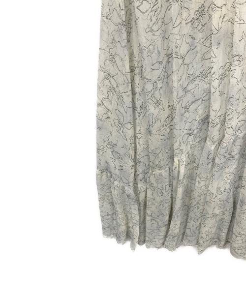 FRAY ID（フレイ アイディー）FRAY ID (フレイ アイディー) ラインアートシャーリングワンピ グレー サイズ:1の古着・服飾アイテム