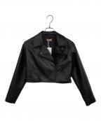 Resexxyリゼクシー）の古着「フェイクレザーライダースジャケット」｜ブラック