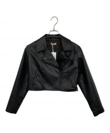 Resexxy（リゼクシー）の古着「フェイクレザーライダースジャケット」｜ブラック