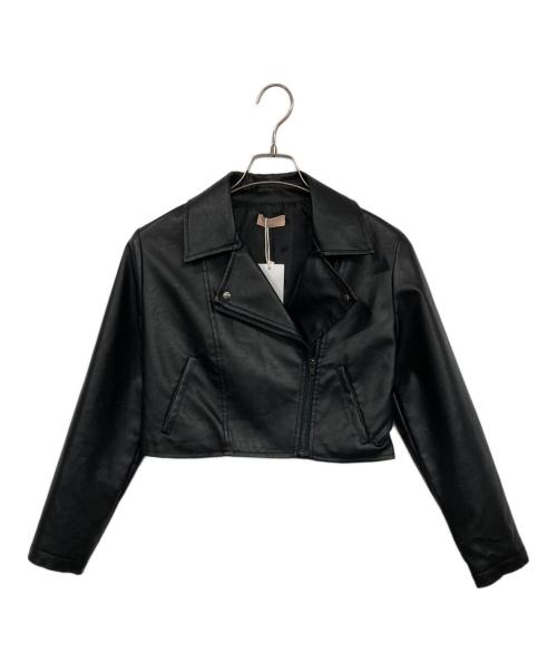 Resexxy（リゼクシー）Resexxy (リゼクシー) フェイクレザーライダースジャケット ブラック サイズ:S 未使用品の古着・服飾アイテム
