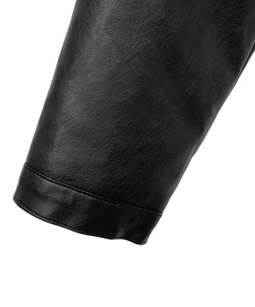 Resexxy（リゼクシー）Resexxy (リゼクシー) フェイクレザーライダースジャケット ブラック サイズ:S 未使用品の古着・服飾アイテム