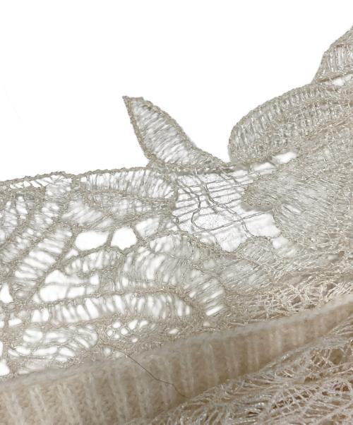 FRAY ID（フレイ アイディー）FRAY ID (フレイ アイディー) レースオフショルダーカッティングニット ベージュ サイズ:ONE SIZEの古着・服飾アイテム