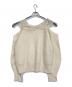 FRAY ID (フレイ アイディー) レースオフショルダーカッティングニット ベージュ サイズ:ONE SIZE：8000円