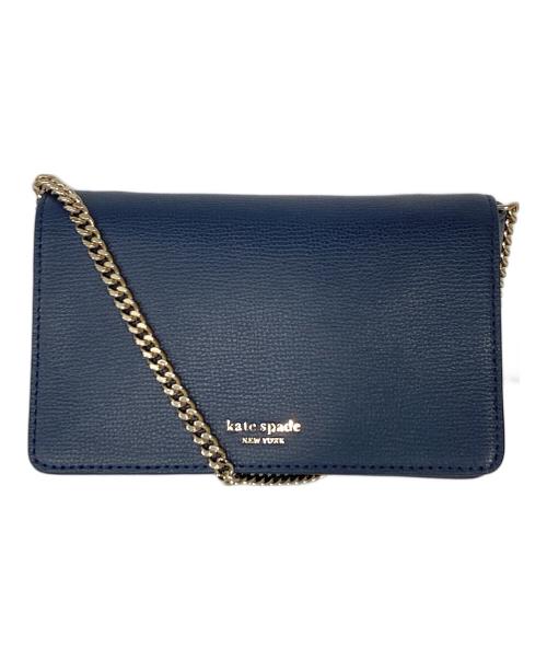 Kate Spade（ケイトスペード）Kate Spade (ケイトスペード) シルビアチェーンウォレット ネイビーの古着・服飾アイテム