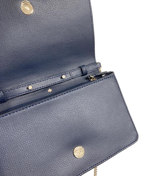 Kate Spade（ケイトスペード）Kate Spade (ケイトスペード) シルビアチェーンウォレット ネイビーの古着・服飾アイテム