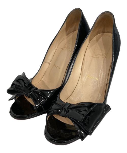 Christian Louboutin（クリスチャン・ルブタン）Christian Louboutin (クリスチャン・ルブタン) リボンパンプス ブラック サイズ:38　1/2の古着・服飾アイテム