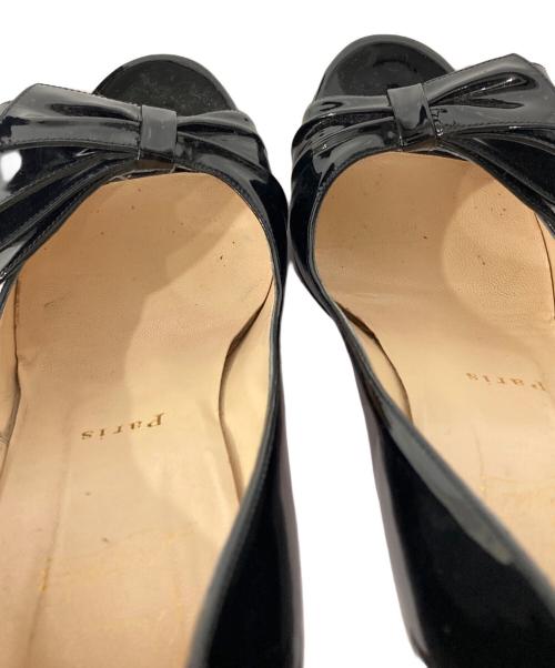Christian Louboutin（クリスチャン・ルブタン）Christian Louboutin (クリスチャン・ルブタン) リボンパンプス ブラック サイズ:38　1/2の古着・服飾アイテム