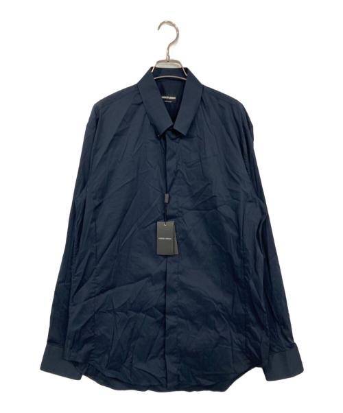 GIORGIO ARMANI（ジョルジョアルマーニ）GIORGIO ARMANI (ジョルジョアルマーニ) ボタンダウンシャツ ネイビー サイズ:43 未使用品の古着・服飾アイテム