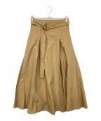 UNITED ARROWSユナイテッドアローズ）の古着「C/P シャンブレー フレア スカート W」｜ベージュ