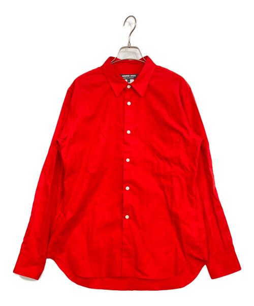 COMME des GARCONS HOMME DEUX（コムデギャルソン オム ドゥ）COMME des GARCONS HOMME DEUX (コムデギャルソン オム ドゥ) Cotton Poplin Shirt レッド サイズ:Sの古着・服飾アイテム